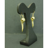 Hummingbird Skull Earrings, Bronze finish