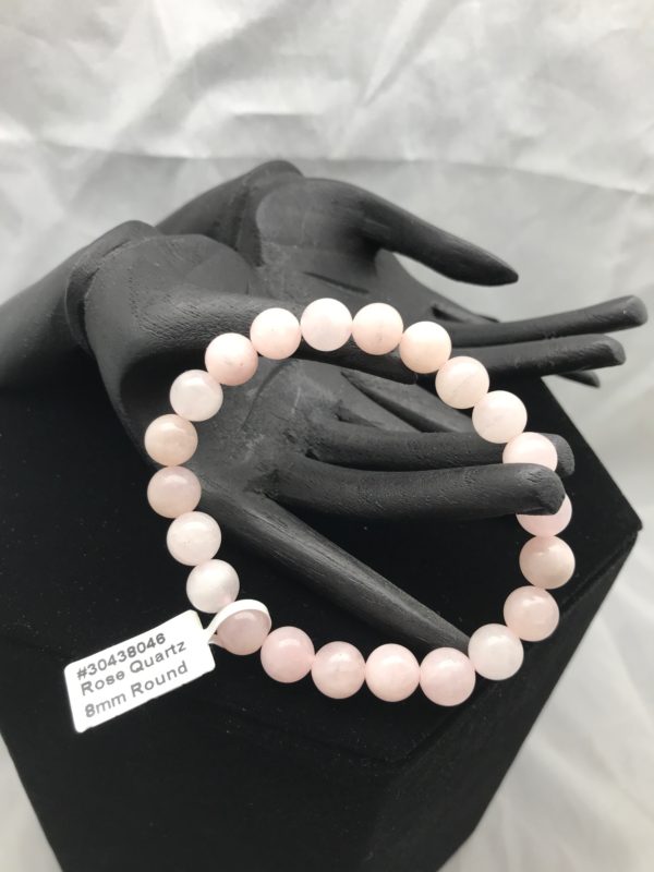 rose quartz mineral bracelet
