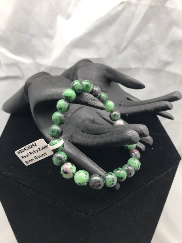 ruby zoisite mineral bracelet