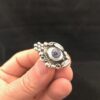 Sterling glass eye ring