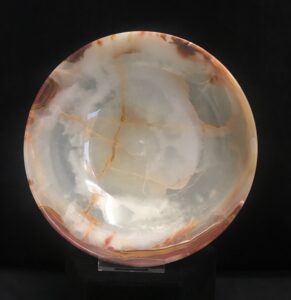 Eight inch onyx bowl