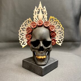 hand carved ebony skull