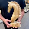 hand carved wooden horse