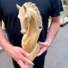 hand carved wooden horse