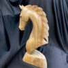 hand carved wooden horse