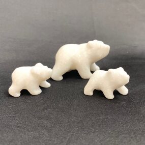 carved marble polar bears