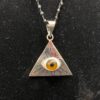sterling glass eye necklace