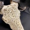 carved ram skull