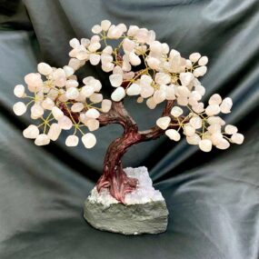 rose quartz gem tree