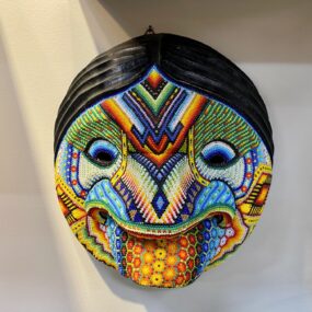 huichol hand beaded mask